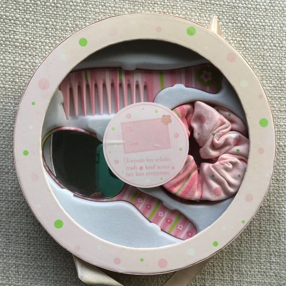 Gund Twirly Girly Hand Mirror, Comb and Hair Accessories Box Set (NEW) - Picture 3 of 6